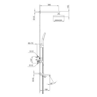 Душевой комплект Frap F7176-9 Оружейная сталь